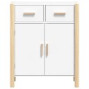 vidaXL Skjenk hvit 62x38x75 cm konstruert tre