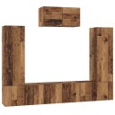  TV benksett 7 pcs Gammelt tre 180 x 30 x 120 cm Konstruert tre