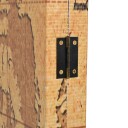  Sammenleggbar romdeler 228x170 cm verdenskart gul 245880