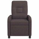 vidaXL Recliner Mørk brun Stoff