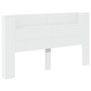  Hodegavlskap med LED Hvit 180 x 16,5 x 103,5 cm Konstruert tre