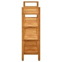 vidaXL Skostativ med 4 hyller 100x27x80 cm heltre eik