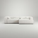Decotique Grand 3 Seter Sofa sjeselong Høyre Steam White