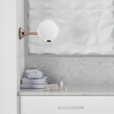 Simplehuman sminkespeil med lys, 20cm veggmontert kabel Rosegull