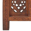  Romdeler håndskåret 4 paneler brun 160x165 cm heltre mango