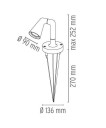 Flos - Belvedere Spot F1 Pick Bedlampe 28°