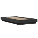  Sengeramme med LED-lys svart 90x200 cm konstruert tre 8721102617584
