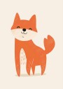 Smiling Fox Plakat Plakat / 40x50cm