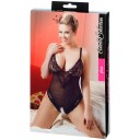 Cottelli Bunnløs Blonde Bodystocking Plus Size     - Svart - 3XL