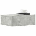 vidaXL Flytende nattbord 2 stk betonggrå 40x30x15 cm sponplate