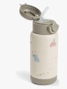 Done By Deer Insulated Straw Bottle Celebration Sand 340 Ml Beige