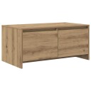 vidaXL Sofabord Artisan eik 90 x 50 x 41,5 cm Konstruert tre