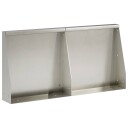 vidaXL Støttemur 2 stk. 40 x 12 x 40 cm Rustfritt stål Sølv