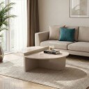 Mukund sofabord 90 cm rundt - Mink