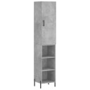 vidaXL Highboard betonggrå 34,5x34x180 cm konstruert tre 8720845484118