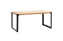 Spisebord Wohnling massivt tre rette metallben industriell loftstil 160x80 cm   160x80 cm