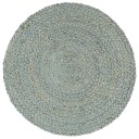 vidaXL Bordmatter 4 stk ren olivengrønn 38 cm rund jute