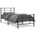  Sengeramme i metall med hode- og fotgavl svart 90x200 cm 8721012303713