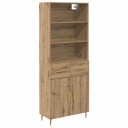  Høyskap med skuff Artisan Eik 69,5 x 34 x 180 cm Konstruert tre