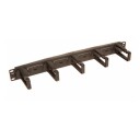 Kabelmanager Plast 19" 1U Sort