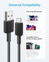 Anker 322 USB-A til USB-C 1.8m Nylon Kabel Svart