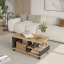 Solven Sofabord 90x42,5x51 cm - Eik og antrasitt