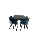 Spisegruppe Venture Home Silvia med Innleggsplate og 4 Valentina Stoler