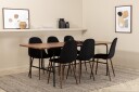 Venture Home Spisegruppe Unnao 200 cm inkl. 6 Tommy Stoler Valnøttsbrun/Svart
