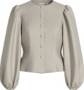 Vila   Bluse Vishina L/S O Neck Shaped Top/Pty/K   Beige