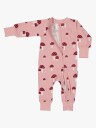 Geggamoja Bamboo Two Way Zip Pyjamas   Pink   86/92