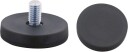 Format Neodymmagnet 88mm, 420n, Med Pinnskruv M8, Gummi
