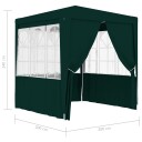 vidaXL Profesjonelt festtelt med sidevegger 2x2 m grønn 90 g/m²