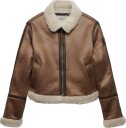 Superdry Faux Shearling Jacket   TAUPE   14