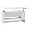 vidaXL Salongbord hvit 80x50x40 cm konstruert tre