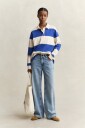 GANT Striped Cotton Heavy Rugger   Blue   XL