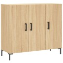 vidaXL Skjenk sonoma eik 90x34x80 cm konstruert tre