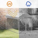Vidaxl Utendørs Hundegård Med Tak 200X100X125 cm