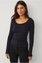 Ellos Collection Soft topp med rund hals Svart