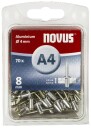 Novus aluminiumsnagler A4/8 NOVUS [70 stk.]