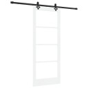 vidaXL skyvedør med maskinvare sett "ORKDAL" Hvit solid tre og glass