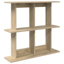 vidaXL Vegghylle Veggmontert Sonoma eik 80 x 20 x 75 cm Konstruert tre
