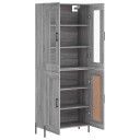 vidaXL Highboard grå sonoma 69,5x34x180 cm konstruert tre 8720845477738