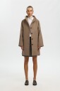 Selected Slwzia Vinni Wool Blend Coat Noos   Brown   36