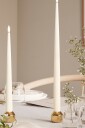 DeluxeHomeart LED Taper Candle Shiny 2 2x38 cm 2 stk Hvit