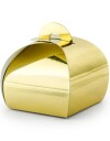 10 stk Metallisk Gullfargede Små Gaveesker 6x6 cm
