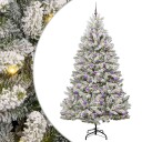  Kunstig juletre Grønn og hvit 240 cm PVC og metall