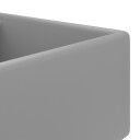 vidaXL Luksuriøs servant overløp firkantet lysegrå 41x41 cm keramisk