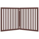 Vidaxl Hundeport Sammenleggbar 2 Paneler Brun 160 cm Poppeltre