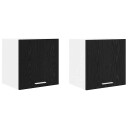  Hengende skap Riga 2 pcs Svart eik og hvit 40 x 31 x 40 cm