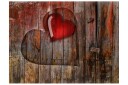 Fototapet Heart On Wooden Background 200x154 - Artgeist sp. z o. o.